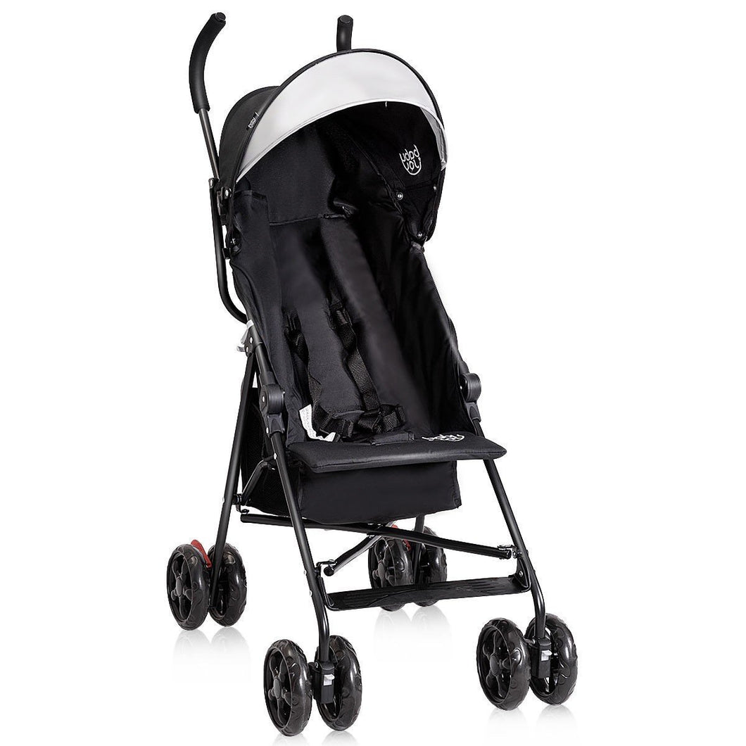 Lightweight Baby Toddler Stroller with Canopy and Storage Basket-Black