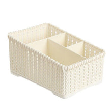 Load image into Gallery viewer, 1 Pc Rattan Office Debris Baskets Cosmetics Remote Storage Makeup Organizer For