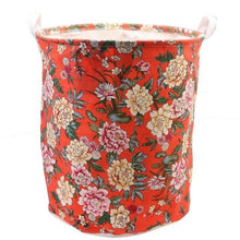 Load image into Gallery viewer, Canvas Folding Large Laundry Storage Bucket Foldable Dirty Clothes Storage Bag Kids Toys Barrel Organizer E5M1