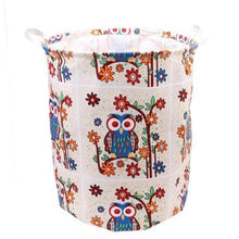 Load image into Gallery viewer, Canvas Folding Large Laundry Storage Bucket Foldable Dirty Clothes Storage Bag Kids Toys Barrel Organizer E5M1